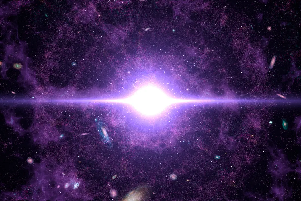 انفجاری درخشان در میان گروهی از کهکشان‌ها