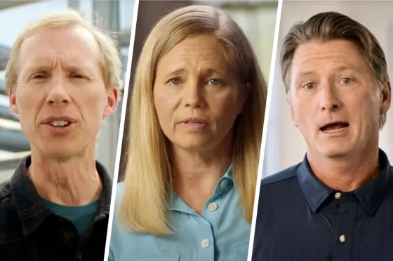 تصویری ترکیبی از انگوس کینگ سوم، هانا پینگری و جاناتن بوش.